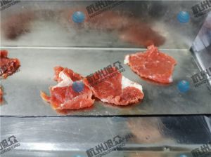 感謝客戶(hù)反饋，230A小型切魚(yú)片機切牛肉片效果